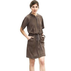 Banana Republic Heritage Brown Hooded Dress sz 14